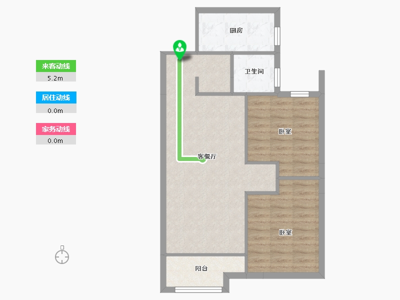 河北省-张家口市-合启公馆-76.00-户型库-动静线