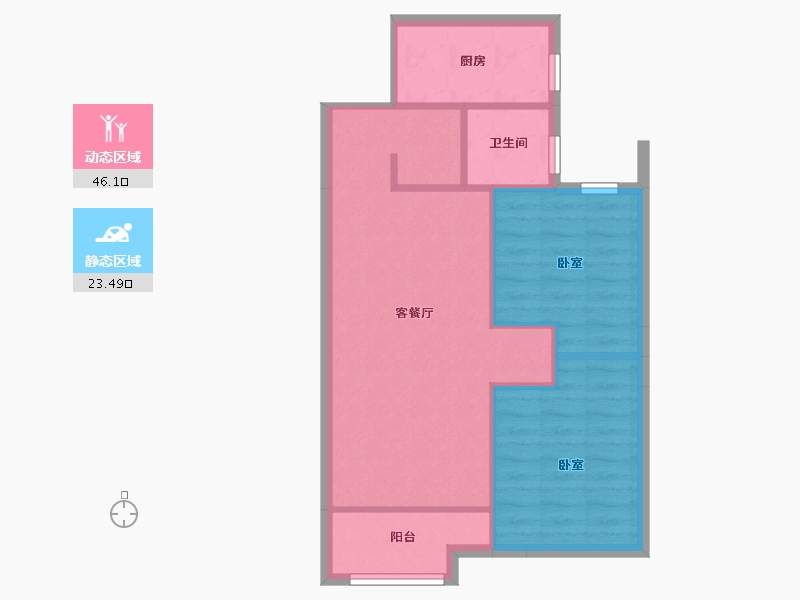 河北省-张家口市-合启公馆-76.00-户型库-动静分区