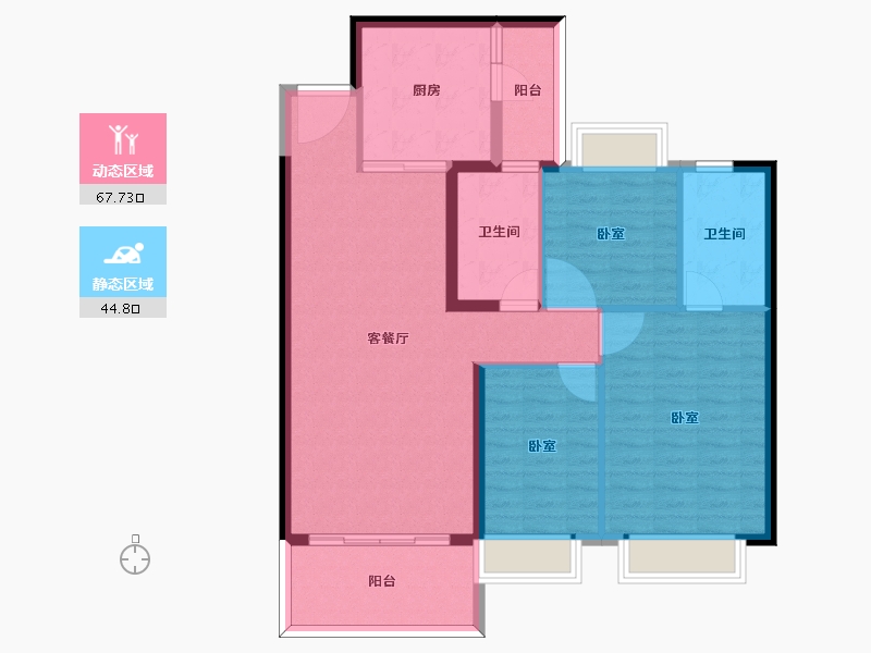 河北省-邯郸市-恒大翡翠御庭-102.00-户型库-动静分区