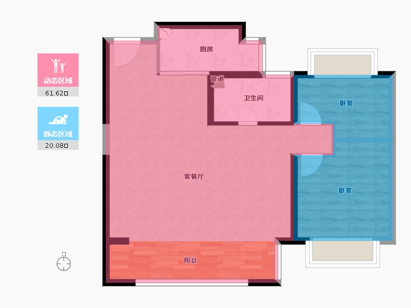 云南省-昆明市-首创未来之城-74.00-户型库-动静分区