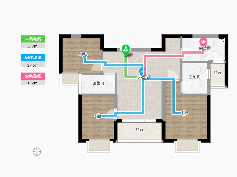 贵州省-贵阳市-贵阳恒大观山学府-67.76-户型库-动静线