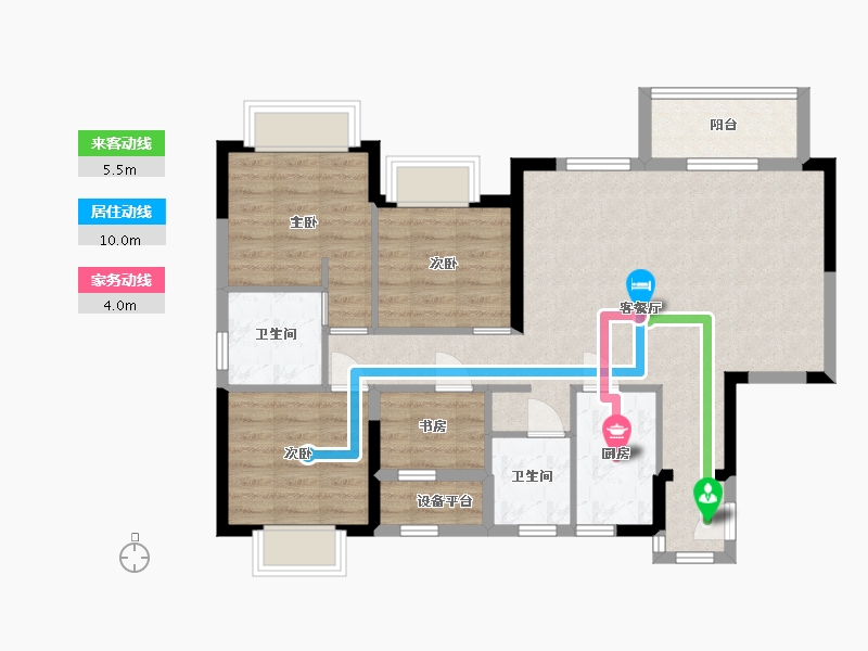 贵州省-贵阳市-铜雀台-85.94-户型库-动静线