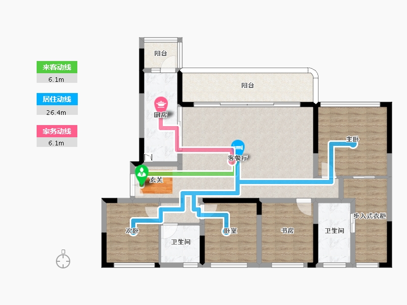 四川省-成都市-德商新希望国宾锦麟天玺-124.05-户型库-动静线