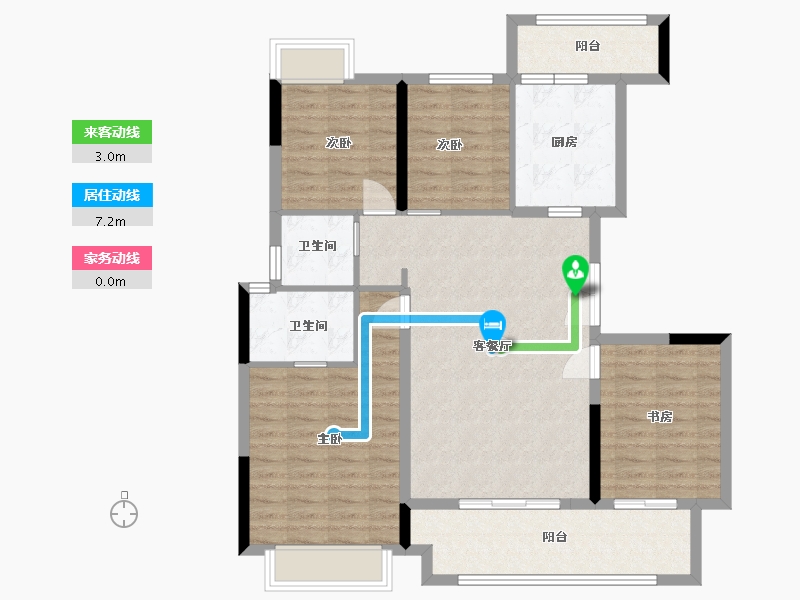 贵州省-贵阳市-金地旭辉上观-103.50-户型库-动静线