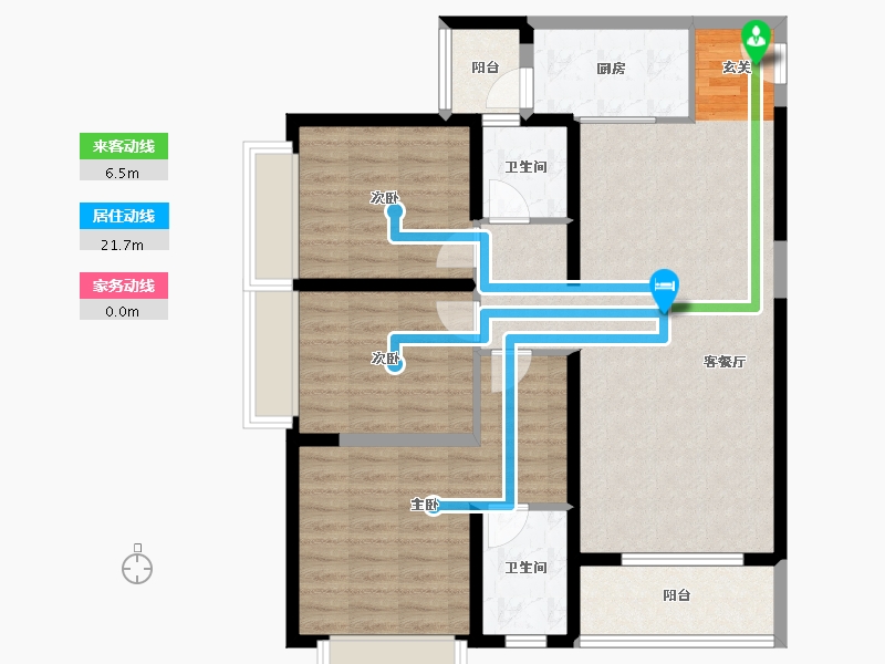 云南省-昆明市-佳兆业壹号公馆-97.59-户型库-动静线