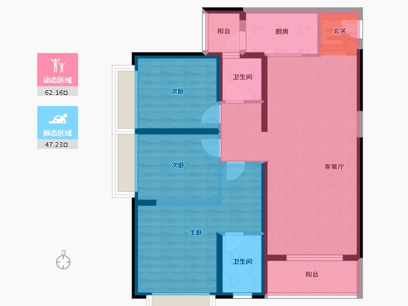 云南省-昆明市-佳兆业壹号公馆-97.59-户型库-动静分区