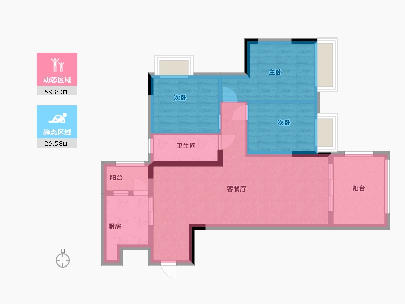 贵州省-贵阳市-广大城-79.50-户型库-动静分区