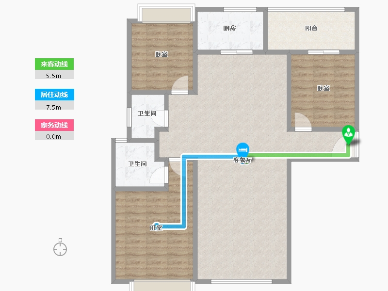 云南省-曲靖市-金色尚居-109.13-户型库-动静线