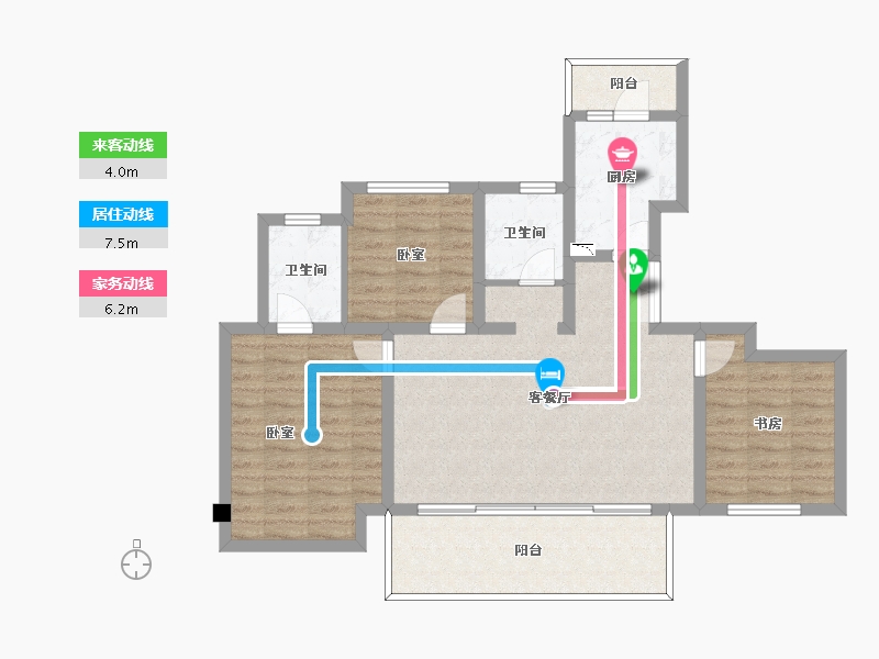 四川省-成都市-中粮天府智慧城-90.22-户型库-动静线