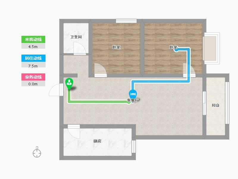 云南省-昆明市-旅泰荷樾-67.59-户型库-动静线