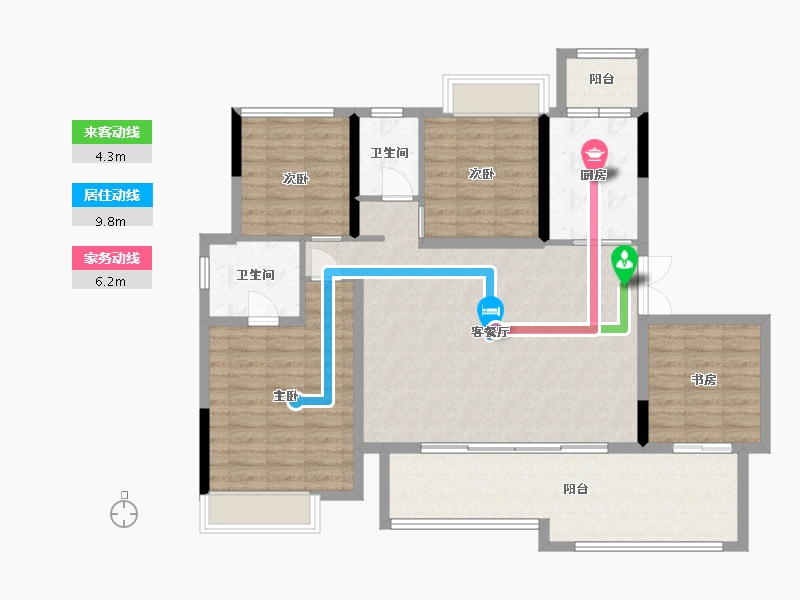 贵州省-贵阳市-金地旭辉上观-117.46-户型库-动静线