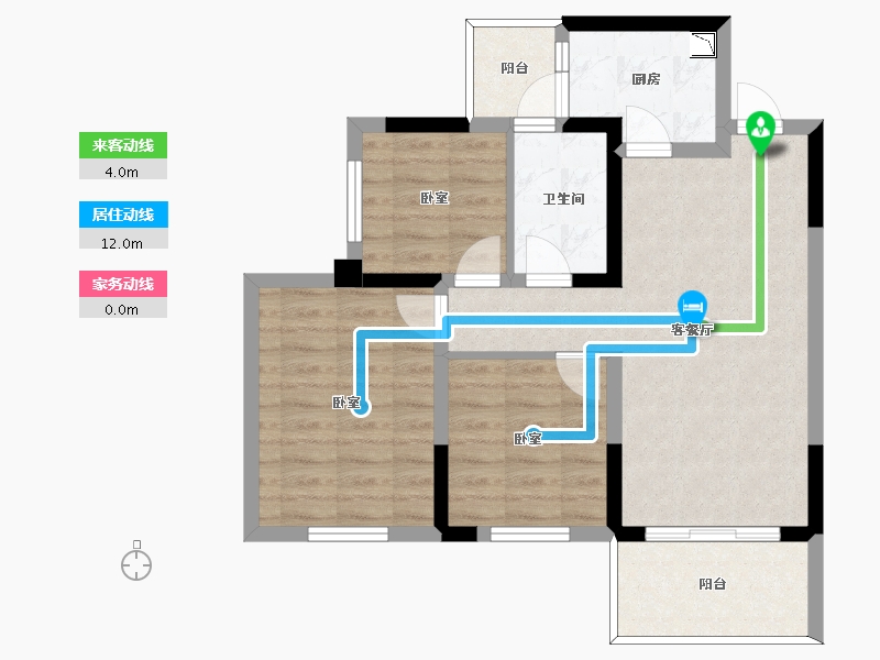 四川省-成都市-中粮天府智慧城-69.78-户型库-动静线