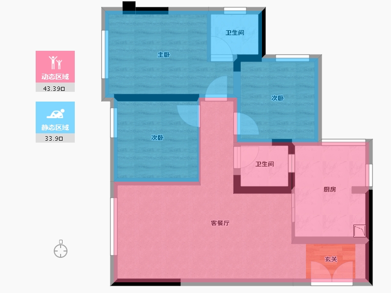 四川省-成都市-天府云城C区-67.77-户型库-动静分区