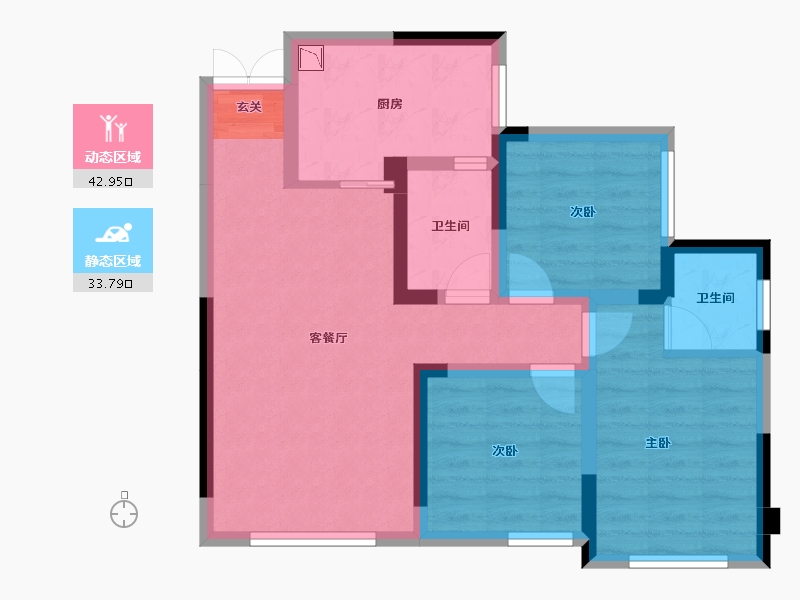 四川省-成都市-天府云城C区-66.97-户型库-动静分区