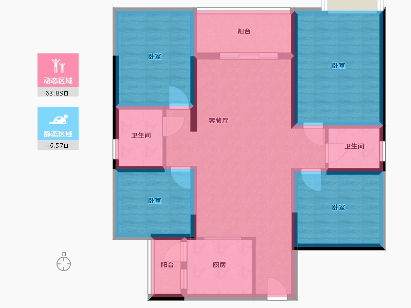 四川省-成都市-百悦城国际社区-97.99-户型库-动静分区