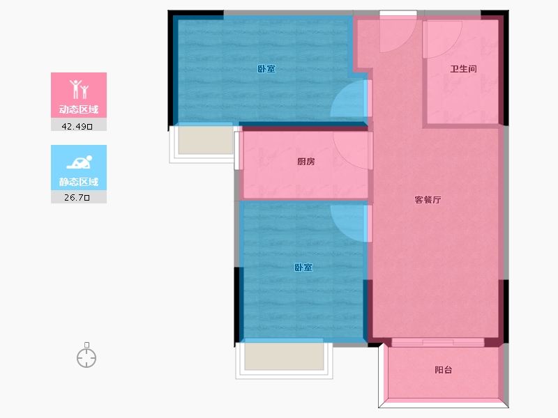 河北省-邯郸市-恒大翡翠御庭-62.01-户型库-动静分区