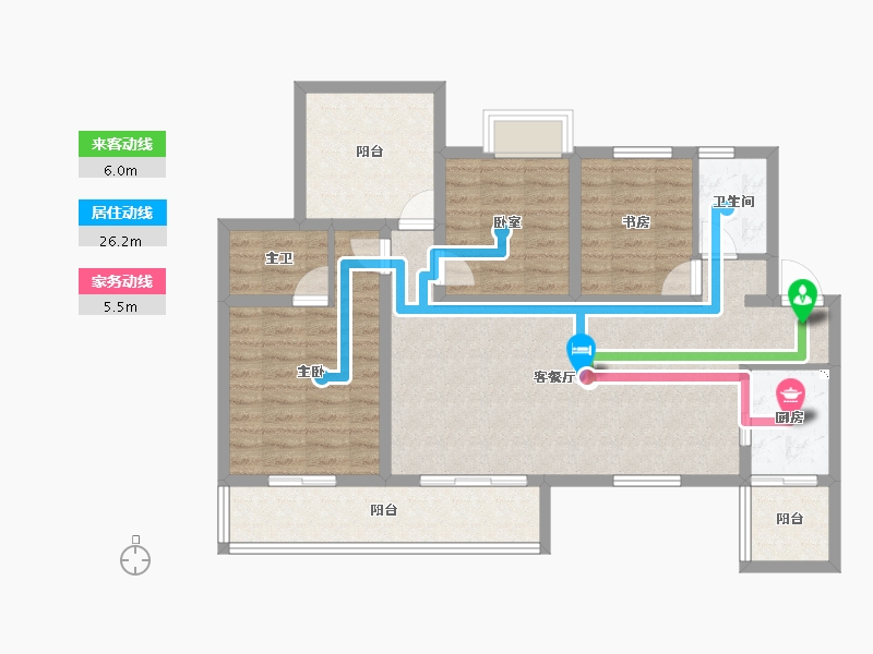 四川省-成都市-东环晓院-98.36-户型库-动静线