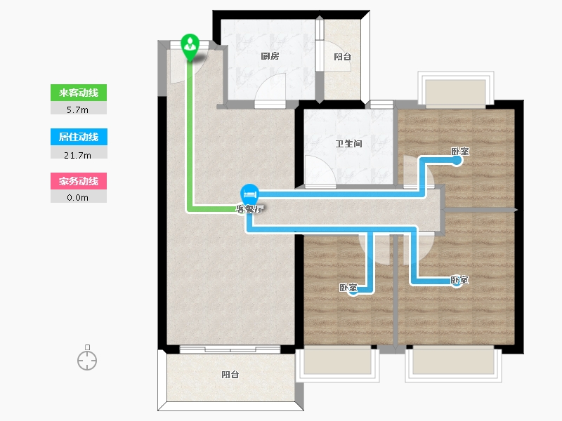 河北省-邯郸市-恒大翡翠御庭-84.00-户型库-动静线