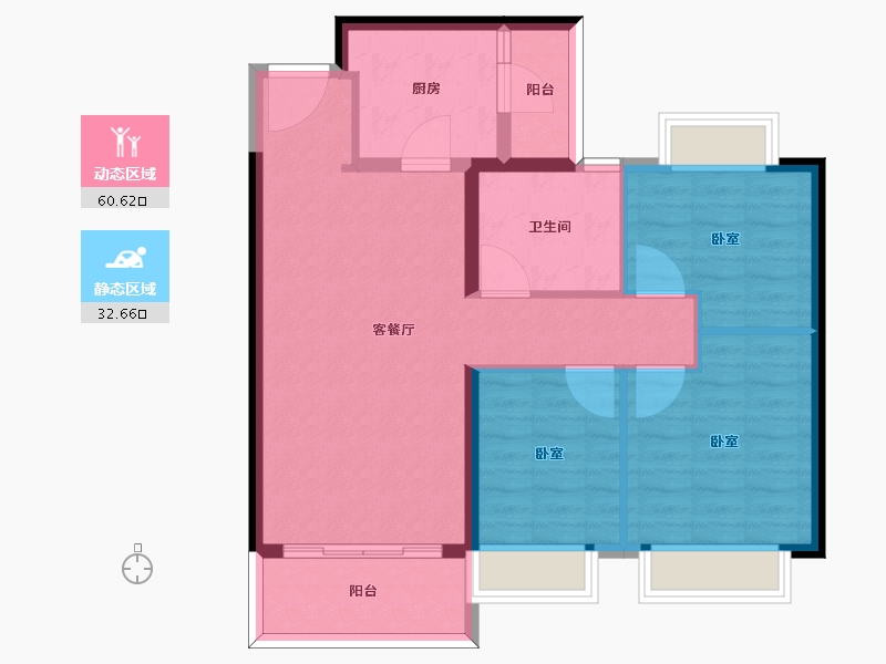 河北省-邯郸市-恒大翡翠御庭-84.00-户型库-动静分区