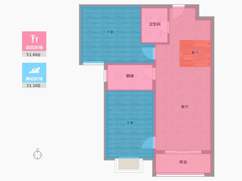 河北省-保定市-紫竹苑-74.98-户型库-动静分区