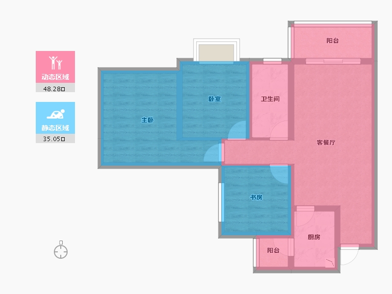 四川省-成都市-东环晓院-73.16-户型库-动静分区