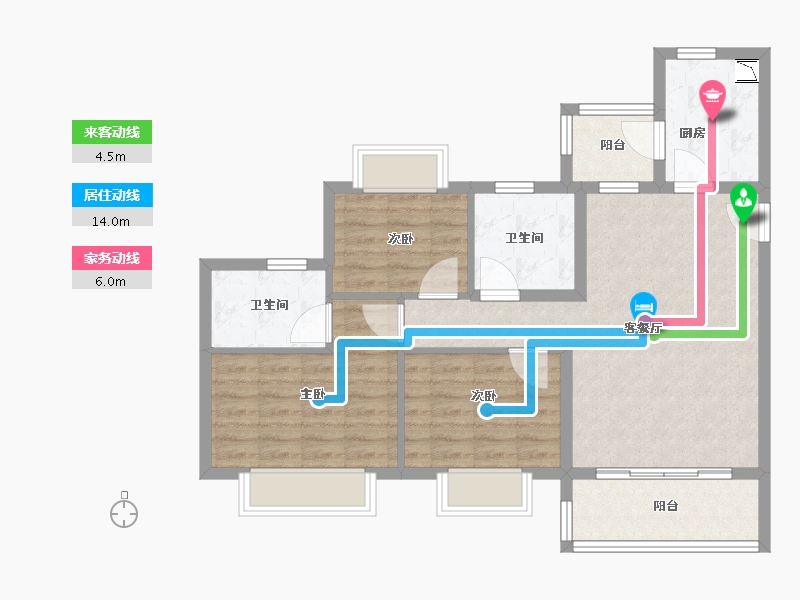 四川省-成都市-昆明恒大国际健康城-82.90-户型库-动静线