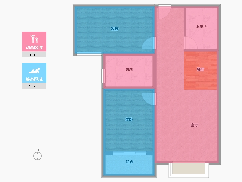 河北省-保定市-紫竹苑-77.80-户型库-动静分区