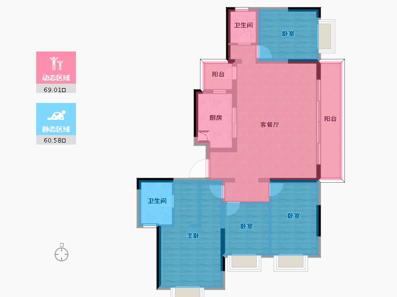 四川省-成都市-首开龙湖紫云赋-115.71-户型库-动静分区