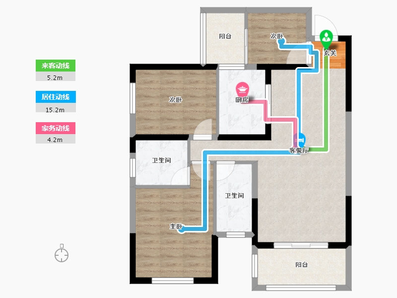 四川省-成都市-瀚城绿洲-84.33-户型库-动静线