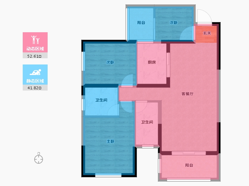 四川省-成都市-瀚城绿洲-84.33-户型库-动静分区