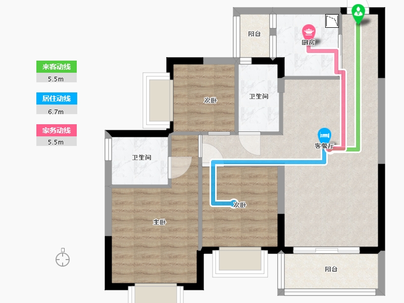 贵州省-贵阳市-贵阳恒大观山学府-71.09-户型库-动静线