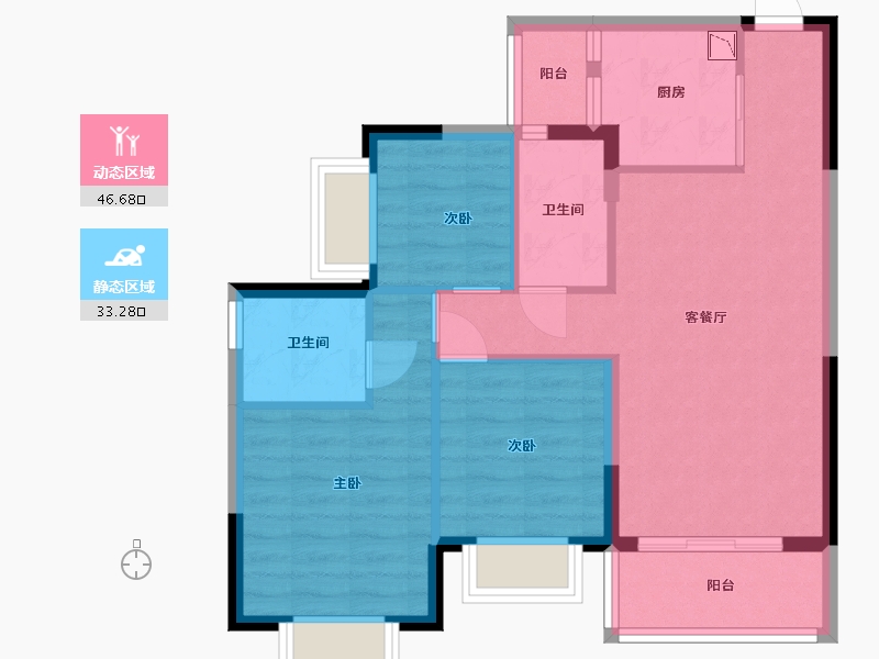 贵州省-贵阳市-贵阳恒大观山学府-71.09-户型库-动静分区