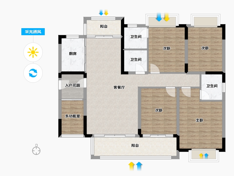 广西壮族自治区-桂林市-东舜状元世家-126.97-户型库-采光通风