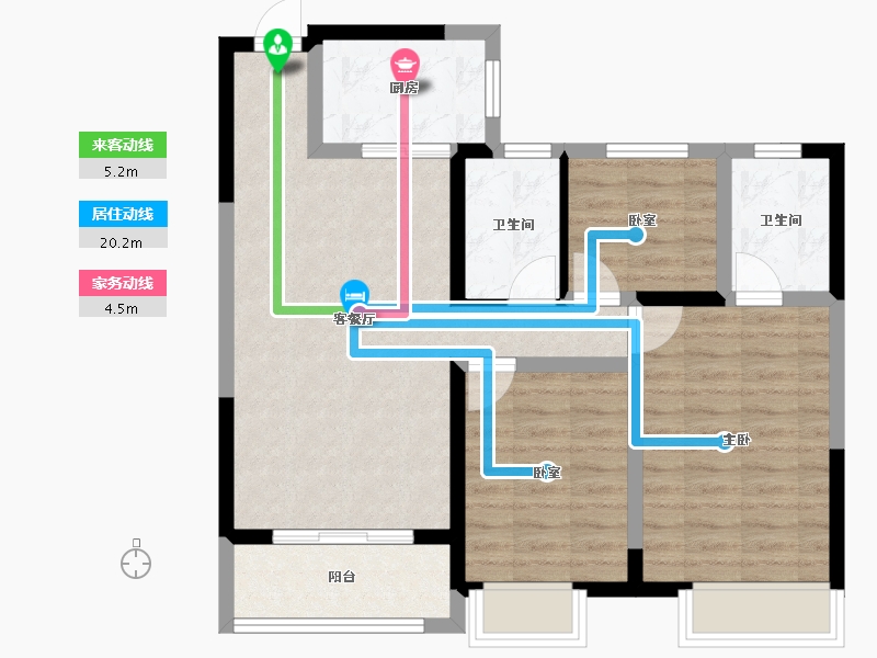 贵州省-遵义市-思达九里风华-77.07-户型库-动静线