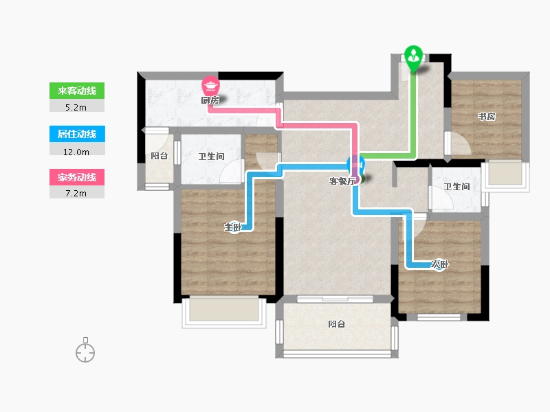 四川省-成都市-铁投紫瑞府-79.13-户型库-动静线