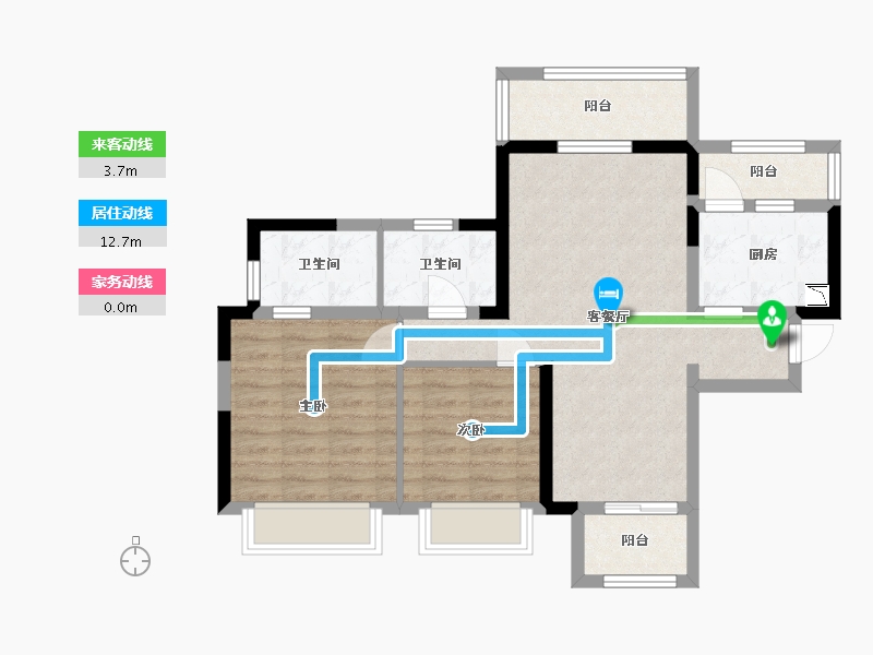 贵州省-贵阳市-云城中心-72.82-户型库-动静线