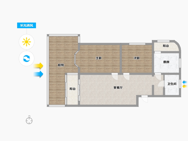 上海-上海市-运旺新村阳光世家-107.66-户型库-采光通风