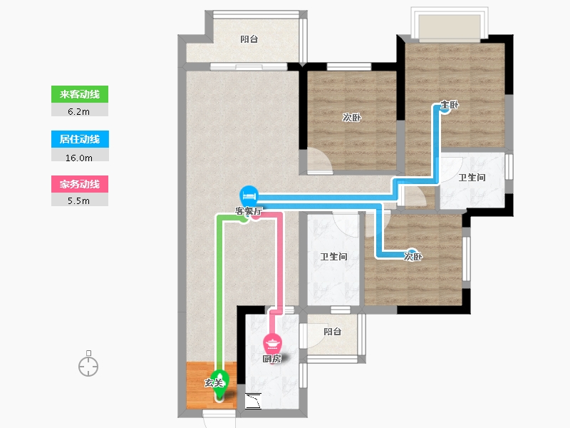 四川省-成都市-天府孔雀城-82.14-户型库-动静线