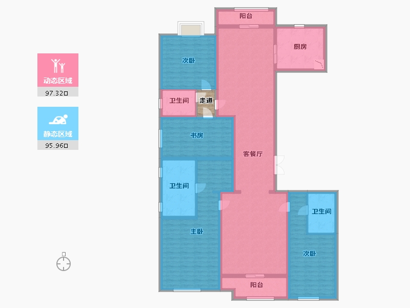 上海-undefined-中海建国里-175.57-户型库-动静分区