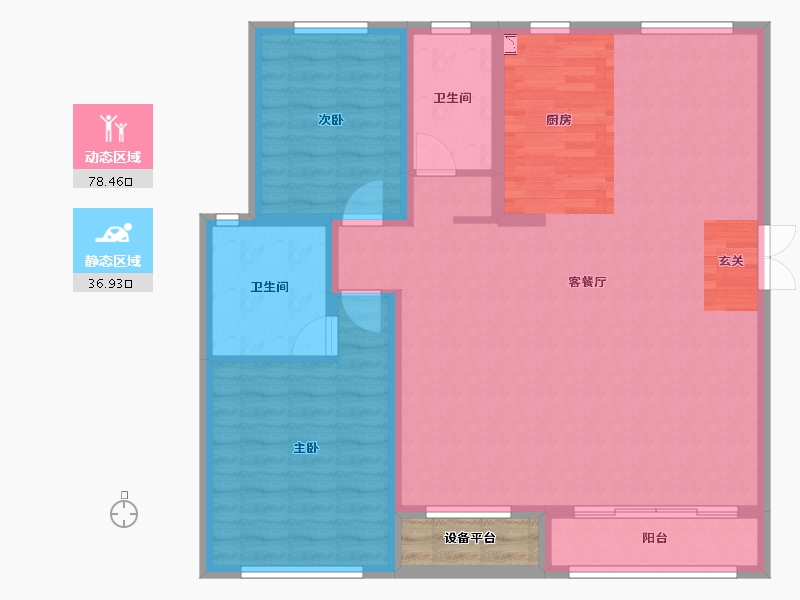 河北省-邢台市-永康瑞府-107.99-户型库-动静分区