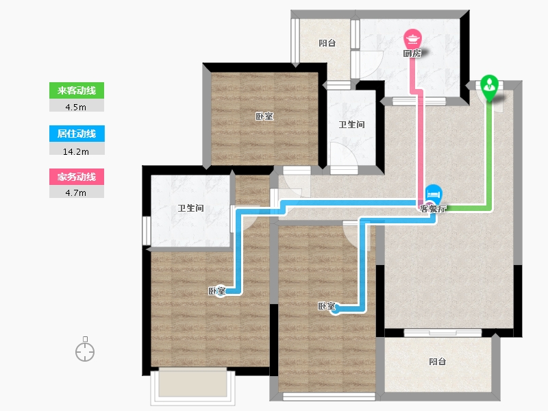 四川省-成都市-百悦城国际社区-84.47-户型库-动静线