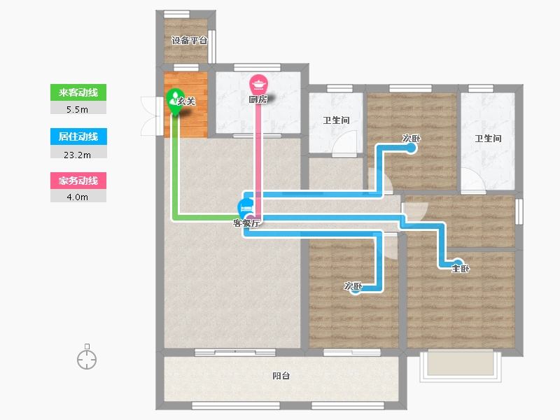 河北省-邢台市-天一上城-104.00-户型库-动静线