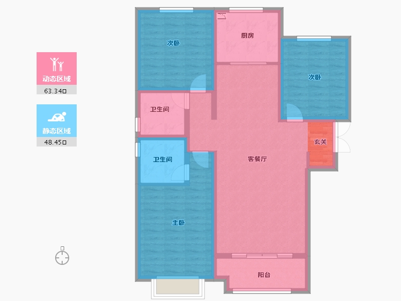 河北省-邢台市-永康瑞府-100.00-户型库-动静分区