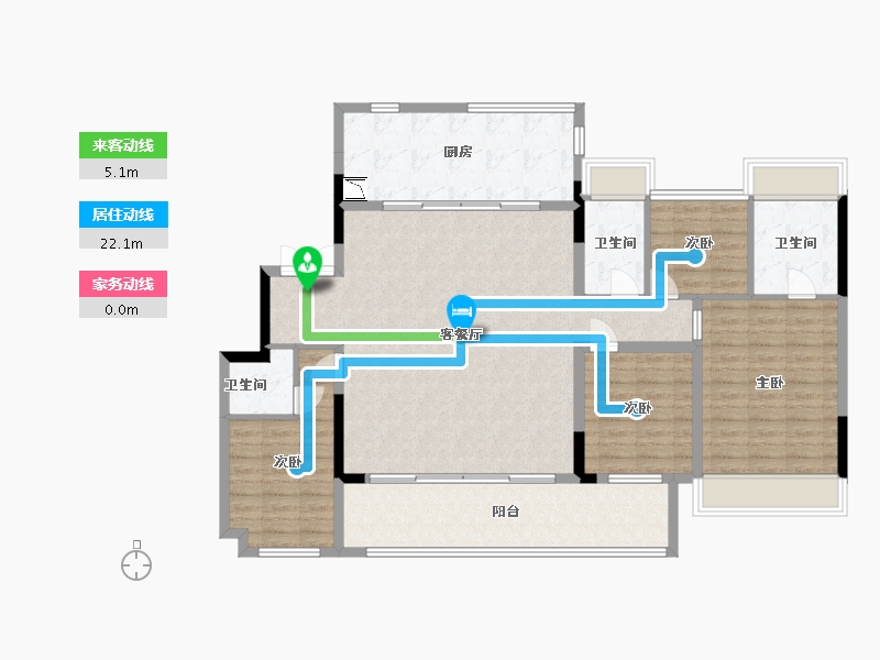 贵州省-贵阳市-中海映山湖-132.00-户型库-动静线