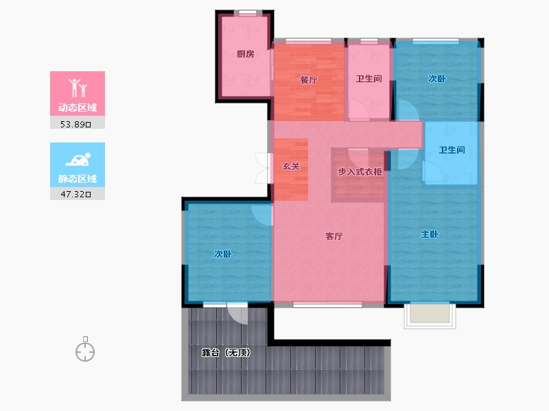 河北省-保定市-易水悦府-110.79-户型库-动静分区