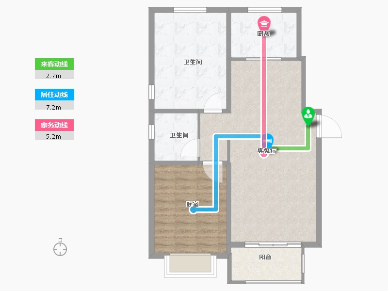 河北省-石家庄市-金盛悦府-74.20-户型库-动静线