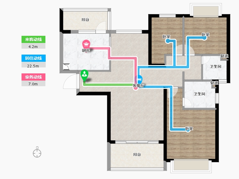 河北省-邯郸市-恒大御景半岛-103.00-户型库-动静线