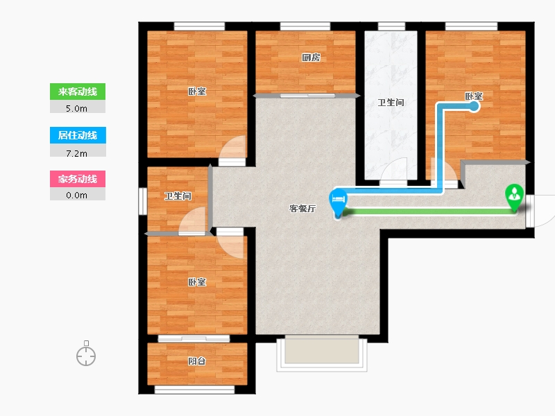 河北省-保定市-仁和鑫丰-85.52-户型库-动静线