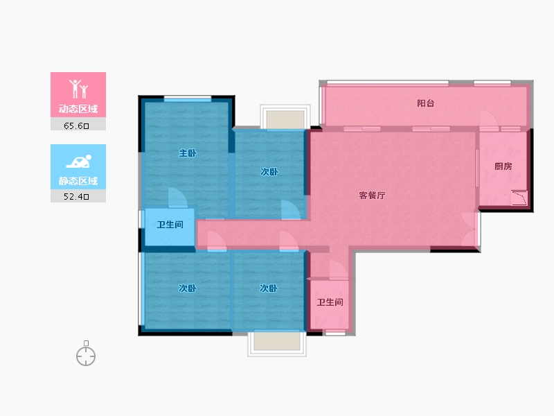 贵州省-贵阳市-云城中心-105.51-户型库-动静分区