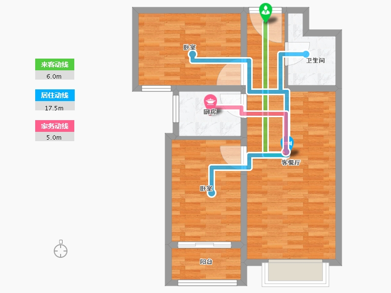 河北省-保定市-仁和鑫丰-64.59-户型库-动静线